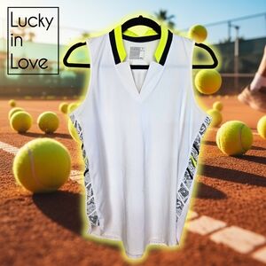 Lucky in Love White Tennis Tank Top
